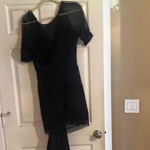 French Connection Black Asymmetrical Dress
